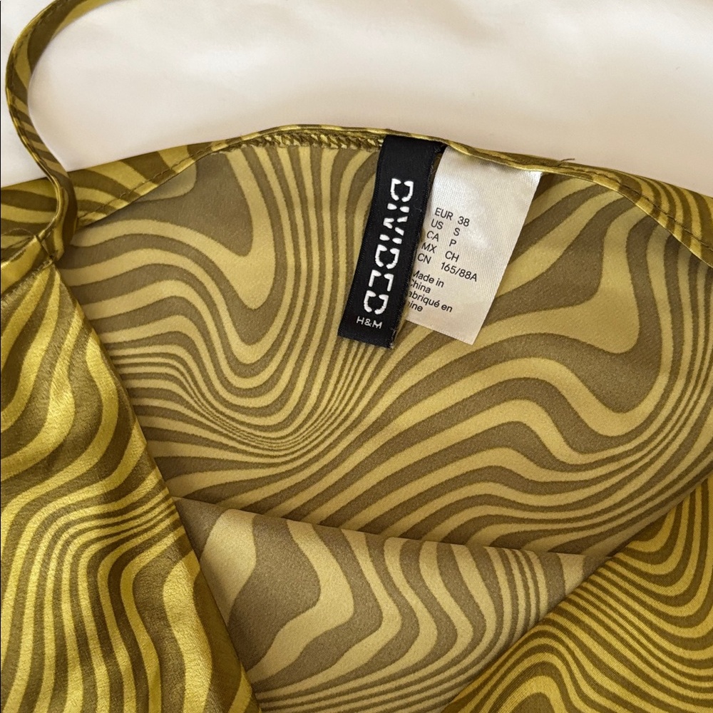 Divided Olive and Gold Swirl Camisole